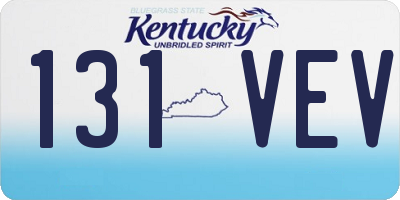 KY license plate 131VEV