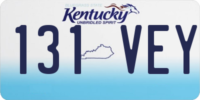 KY license plate 131VEY