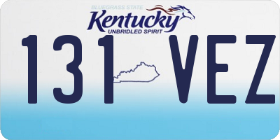 KY license plate 131VEZ