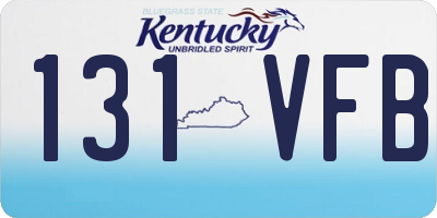 KY license plate 131VFB