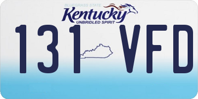 KY license plate 131VFD