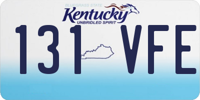 KY license plate 131VFE