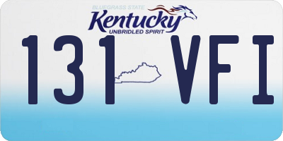 KY license plate 131VFI