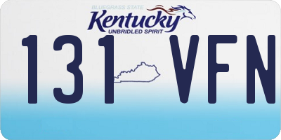 KY license plate 131VFN