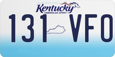 KY license plate 131VFO