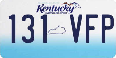 KY license plate 131VFP