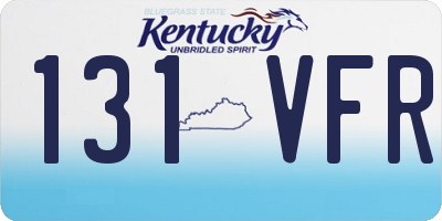 KY license plate 131VFR