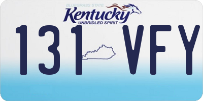 KY license plate 131VFY