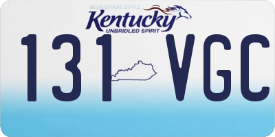 KY license plate 131VGC
