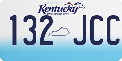 KY license plate 132JCC