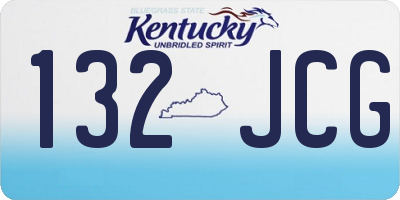 KY license plate 132JCG