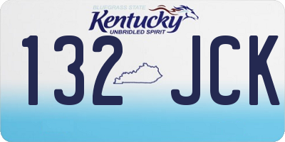 KY license plate 132JCK