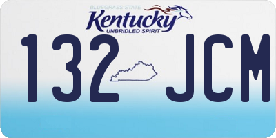 KY license plate 132JCM