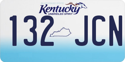 KY license plate 132JCN