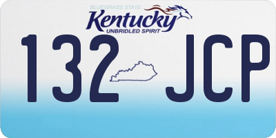 KY license plate 132JCP