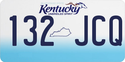KY license plate 132JCQ