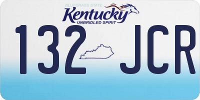 KY license plate 132JCR