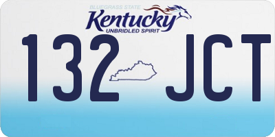 KY license plate 132JCT