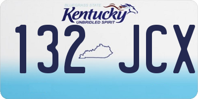 KY license plate 132JCX