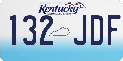 KY license plate 132JDF