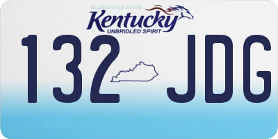 KY license plate 132JDG