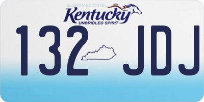 KY license plate 132JDJ