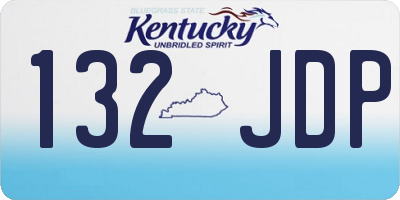 KY license plate 132JDP