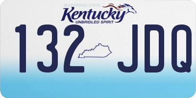 KY license plate 132JDQ