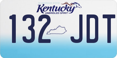 KY license plate 132JDT