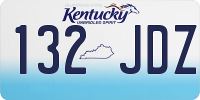 KY license plate 132JDZ