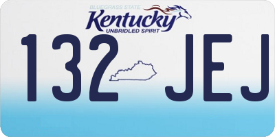 KY license plate 132JEJ