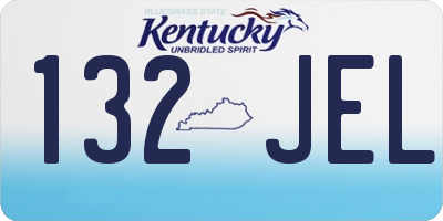 KY license plate 132JEL