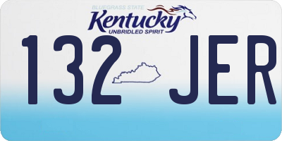 KY license plate 132JER