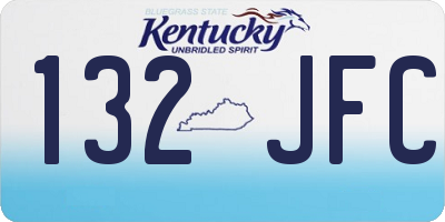 KY license plate 132JFC