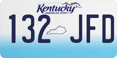 KY license plate 132JFD