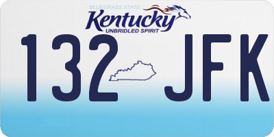 KY license plate 132JFK
