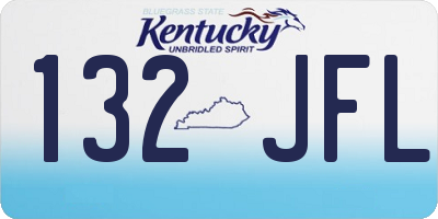KY license plate 132JFL