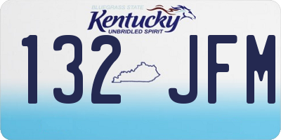KY license plate 132JFM