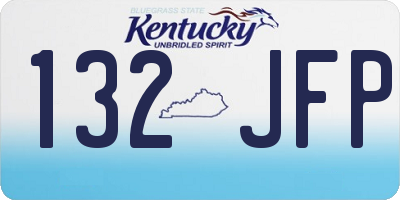 KY license plate 132JFP