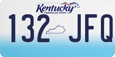 KY license plate 132JFQ