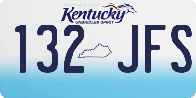 KY license plate 132JFS
