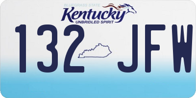 KY license plate 132JFW