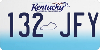 KY license plate 132JFY