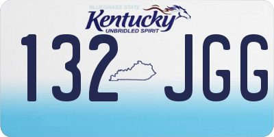 KY license plate 132JGG
