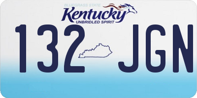 KY license plate 132JGN