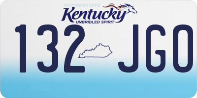 KY license plate 132JGO