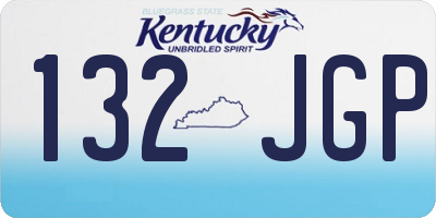 KY license plate 132JGP