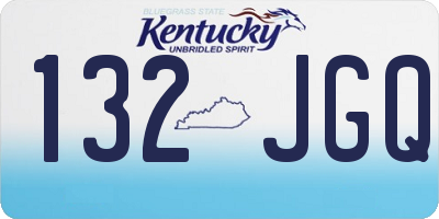 KY license plate 132JGQ