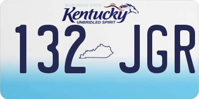 KY license plate 132JGR