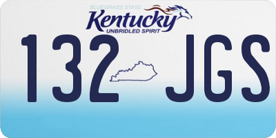 KY license plate 132JGS